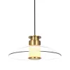 Pendelleuchte ZAMBELIS D300 10W Dimmbar DESIGN Gebürstetes Messing und Glas 25141
