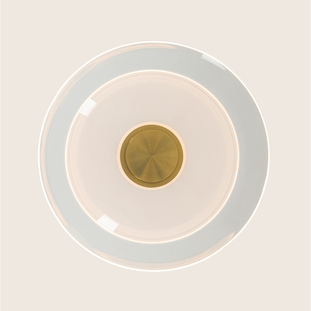 Hanglamp ZAMBELIS D300 10W Dimbaar DESIGN Geborsteld Messing en Glas 25141