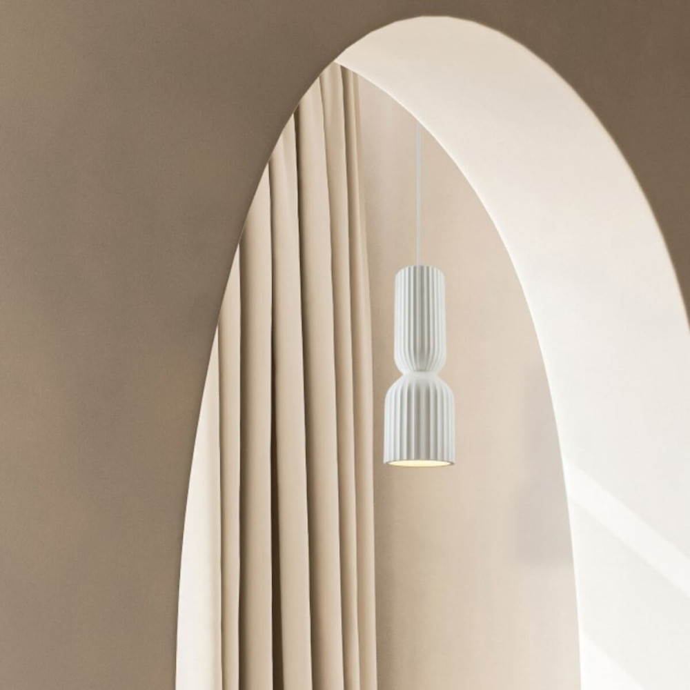Pendelleuchte ZAMBELIS D150 E27 DESIGN Weiß Ohne Leuchtmittel 2595