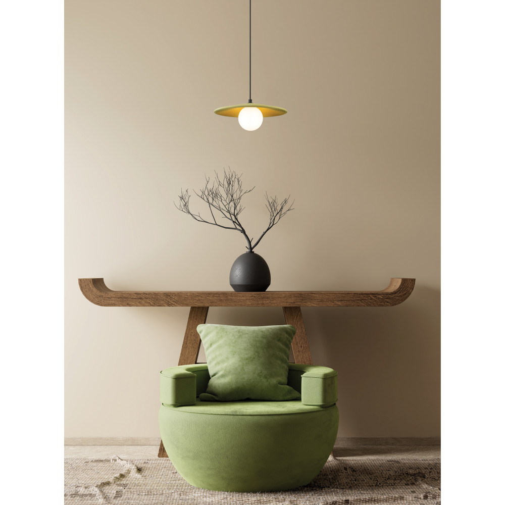 Pendant ZAMBELIS D285 G9 DESIGN Olive Green and Black Without Source 2597