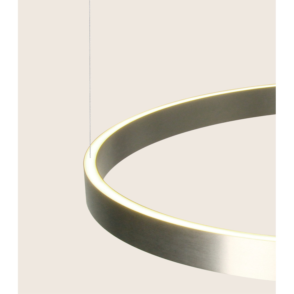 Pendant Light ZAMBELIS D800 70W Dimmable Direct/Indirect DESIGN Brushed Nickel 25369