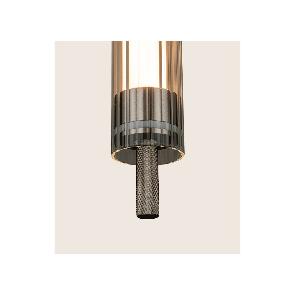 Hanglamp ZAMBELIS D40 20W Dimbaar DESIGN Geborsteld Bruin 25169