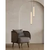 Pendant Light ZAMBELIS D45 15W Dimmable DESIGN White Alabaster and Sandblasted Black 2540