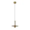 Pendant Light ZAMBELIS D200 7W Dimmable DESIGN Alabaster White and Brass 2549 FS