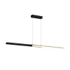 Suspension ZAMBELIS 120cm 44W Dimmable DESIGN Noir Sablé et Laiton Brossé 2559 FS