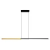 Suspension ZAMBELIS 120cm 44W Dimmable DESIGN Noir Sablé et Laiton Brossé 2559 FS