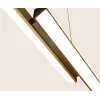 Suspension ZAMBELIS 120cm 44W Dimmable DESIGN Noir Sablé et Laiton Brossé 2559 FS