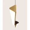 Suspension ZAMBELIS 120cm 44W Dimmable DESIGN Noir Sablé et Laiton Brossé 2559 FS
