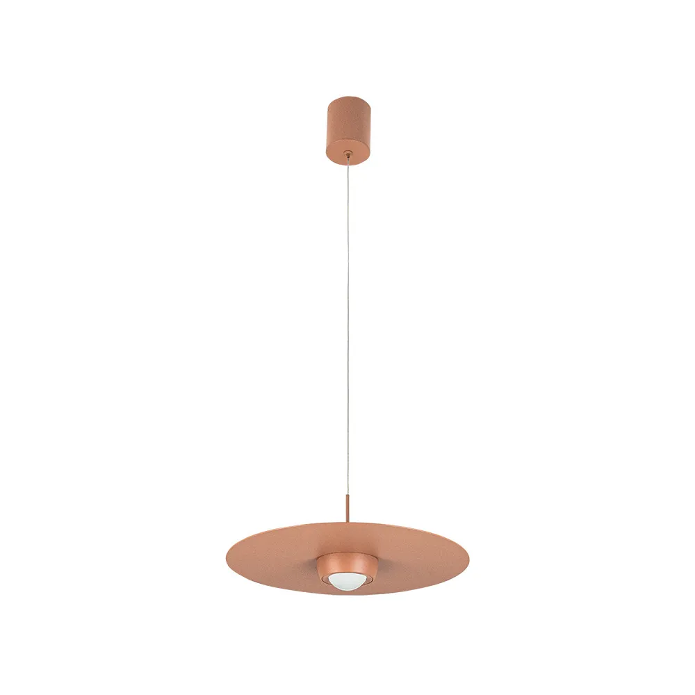 Pendelleuchte ZAMBELIS D350 21W Dimmbar DESIGN Ziegelrot Sandgestrahlt 2586