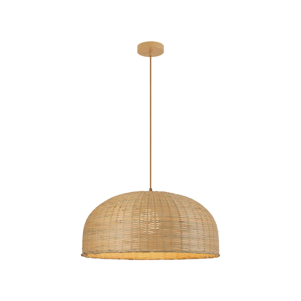 Pendelleuchte ZAMBELIS D530 E27 DESIGN Natürliches Rattan Ohne Leuchtmittel 25442 FS