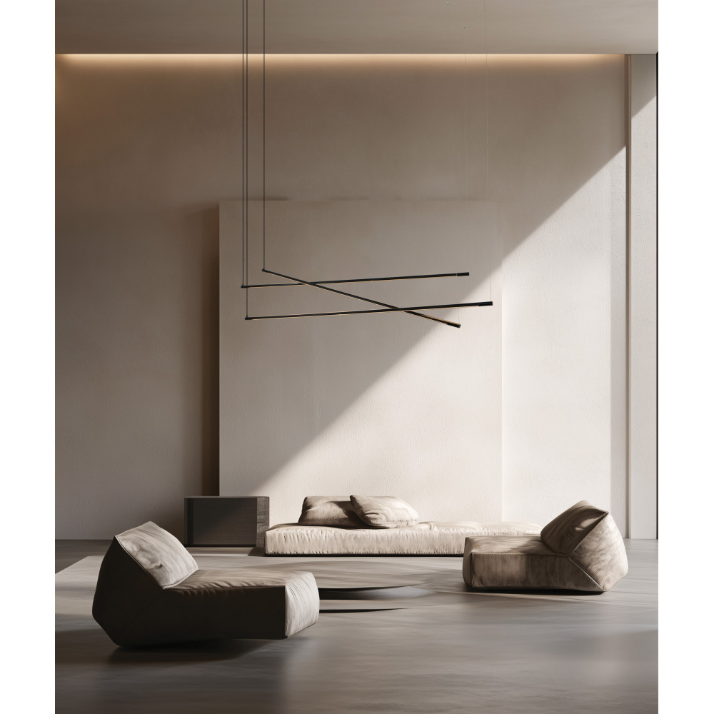 Pendelleuchte ZAMBELIS 64W DESIGN Schwarz Sandgestrahlt 22237