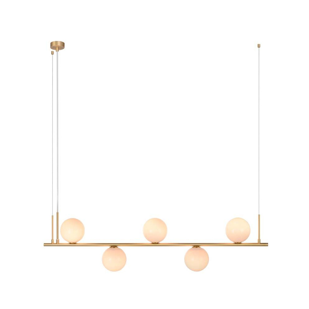 Suspension ZAMBELIS 5xE14 DESIGN Doré Mat Sans Source 1998
