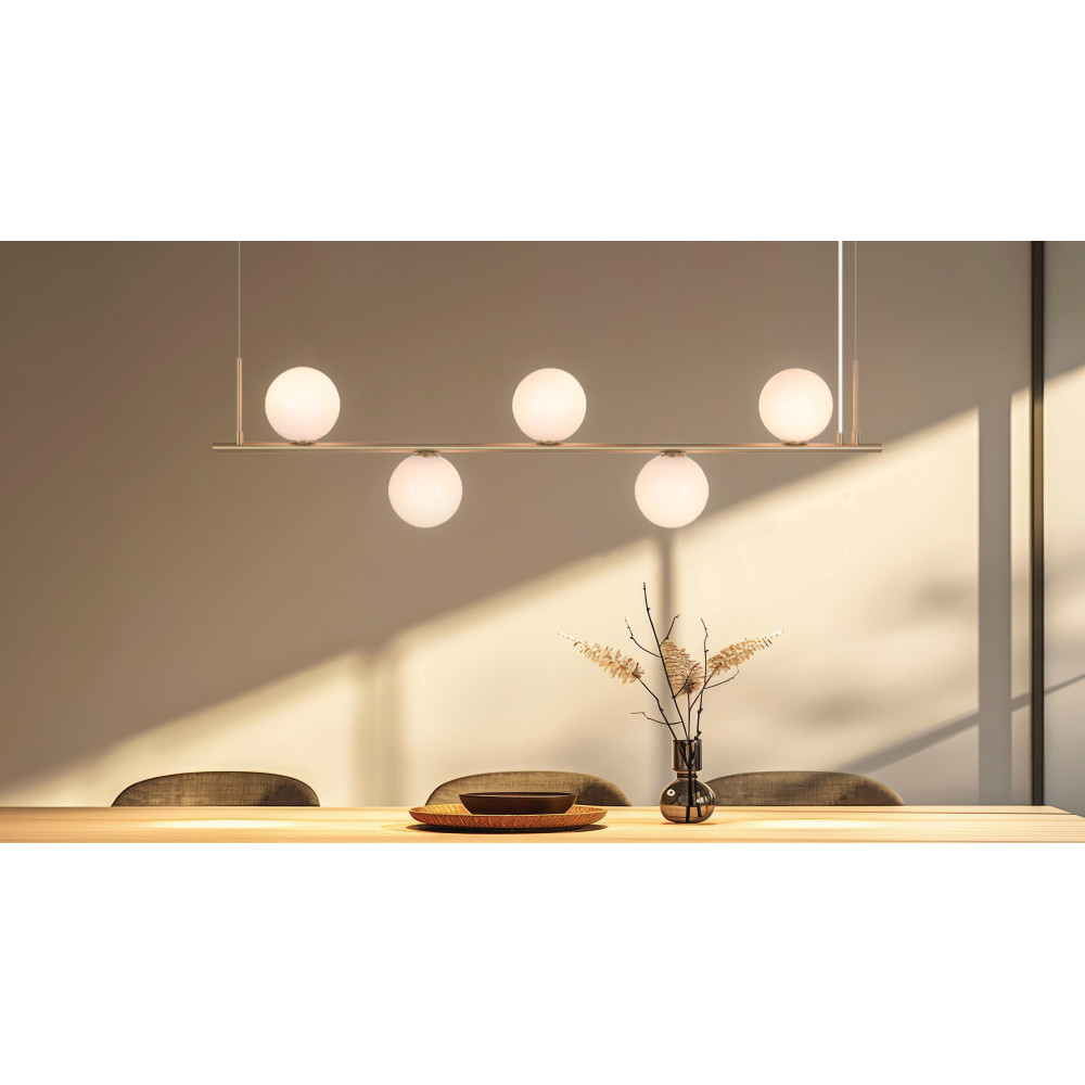 Hanglamp ZAMBELIS 5xE14 DESIGN Mat Goud Zonder Lichtbron 1998