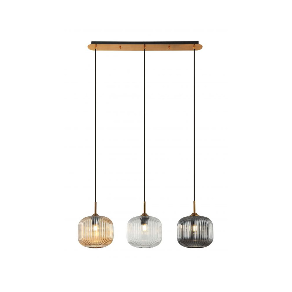 Pendant Light ZAMBELIS 3xE27 DESIGN Champagne and Brass Without Source 22074
