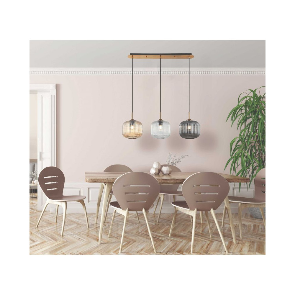 Pendelleuchte ZAMBELIS 3xE27 DESIGN Champagner und Messing Ohne Lichtquelle 22074