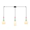 Pendelleuchte ZAMBELIS 3xE27 DESIGN Schwarz Sandgestrahlt und Messing Ohne Lichtquelle 22153 FS