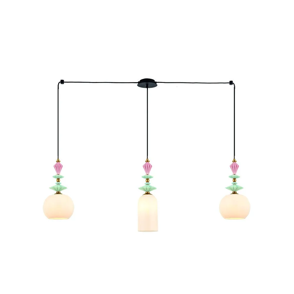Pendelleuchte ZAMBELIS 3xE27 DESIGN Schwarz Sandgestrahlt und Messing Ohne Lichtquelle 22153 FS