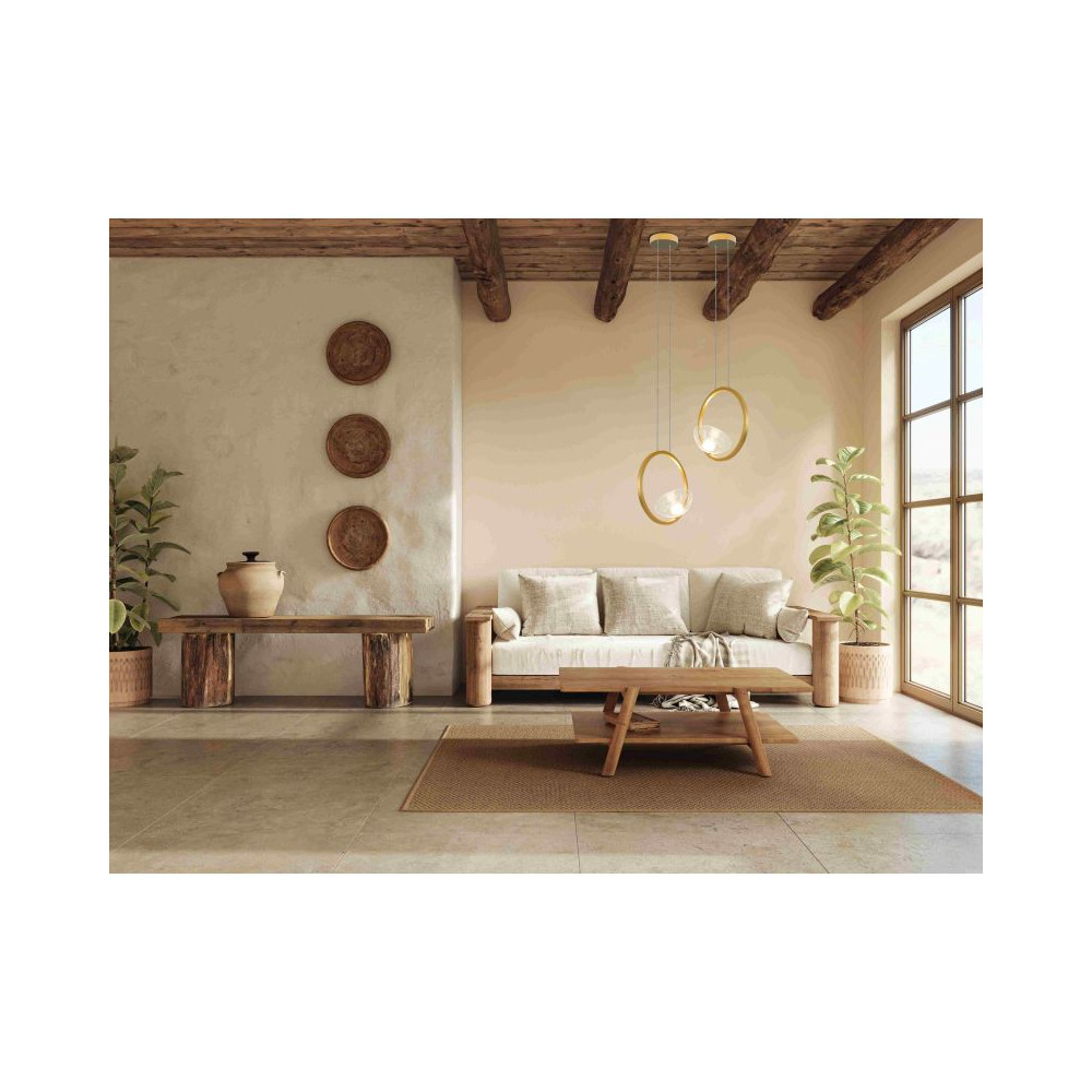 Pendant Light ZAMBELIS 7W Dimmable DESIGN Matte Gold 23028 FS