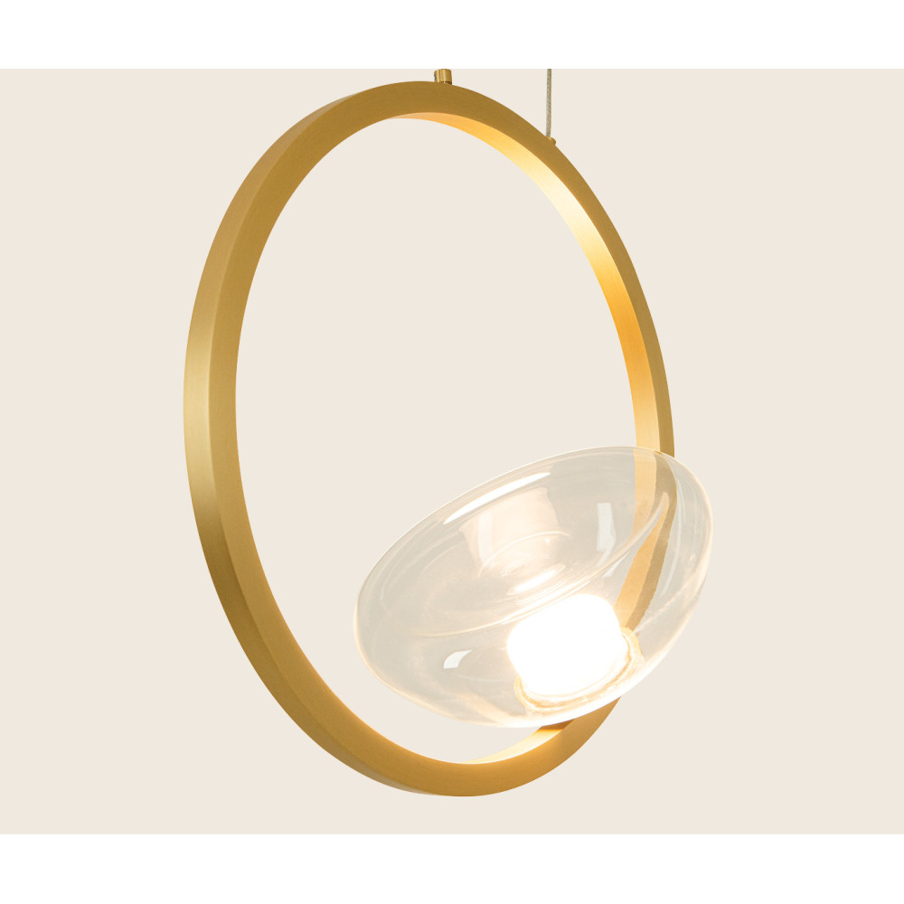 Pendant Light ZAMBELIS 7W Dimmable DESIGN Matte Gold 23028 FS