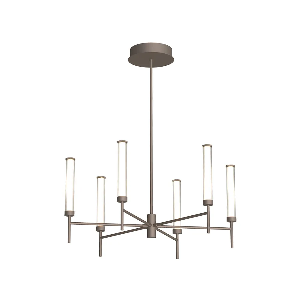 Pendelleuchte ZAMBELIS D805 46W Dimmbar DESIGN Gebürstetes Café 25448 FS