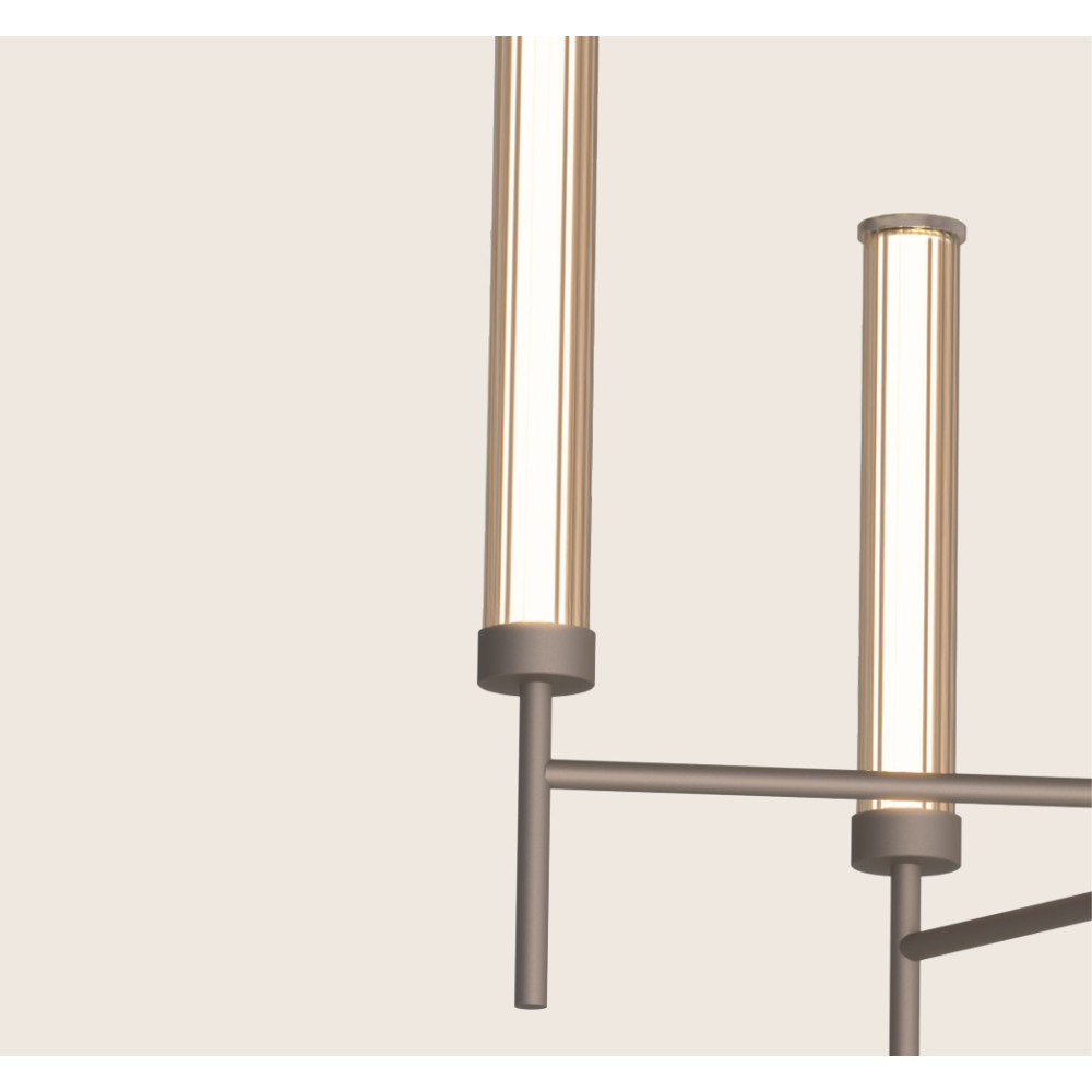 Pendant Light ZAMBELIS D805 46W Dimmable DESIGN Brushed Coffee 25448 FS