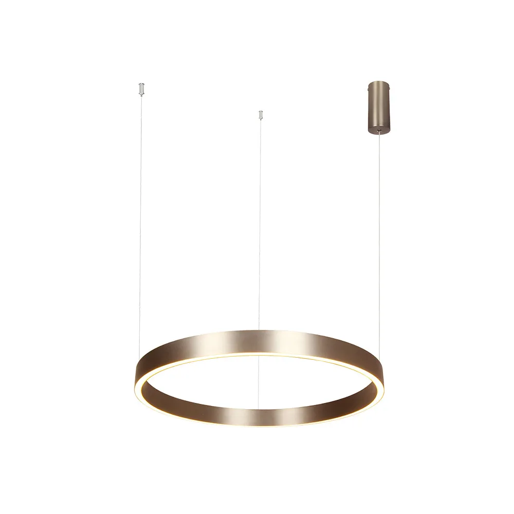 Pendelleuchte ZAMBELIS D600 59W Dimmbar Direkt/Indirekt DESIGN Gebürstetes Braun 25367 FS