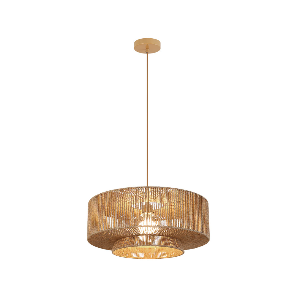 Pendelleuchte ZAMBELIS D500 E27 DESIGN Natürliches Papierseil Ohne Leuchtmittel 25440 FS