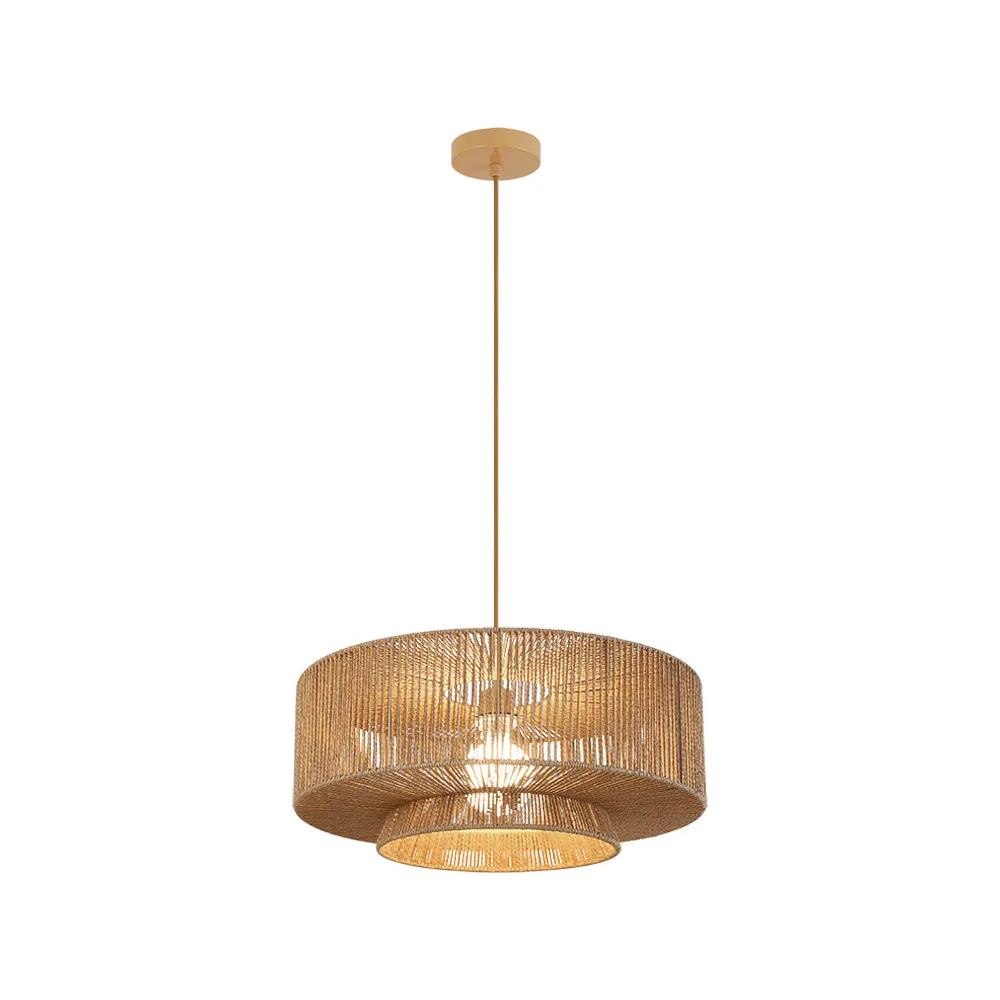 Pendelleuchte ZAMBELIS D500 E27 DESIGN Natürliches Papierseil Ohne Leuchtmittel 25440 FS