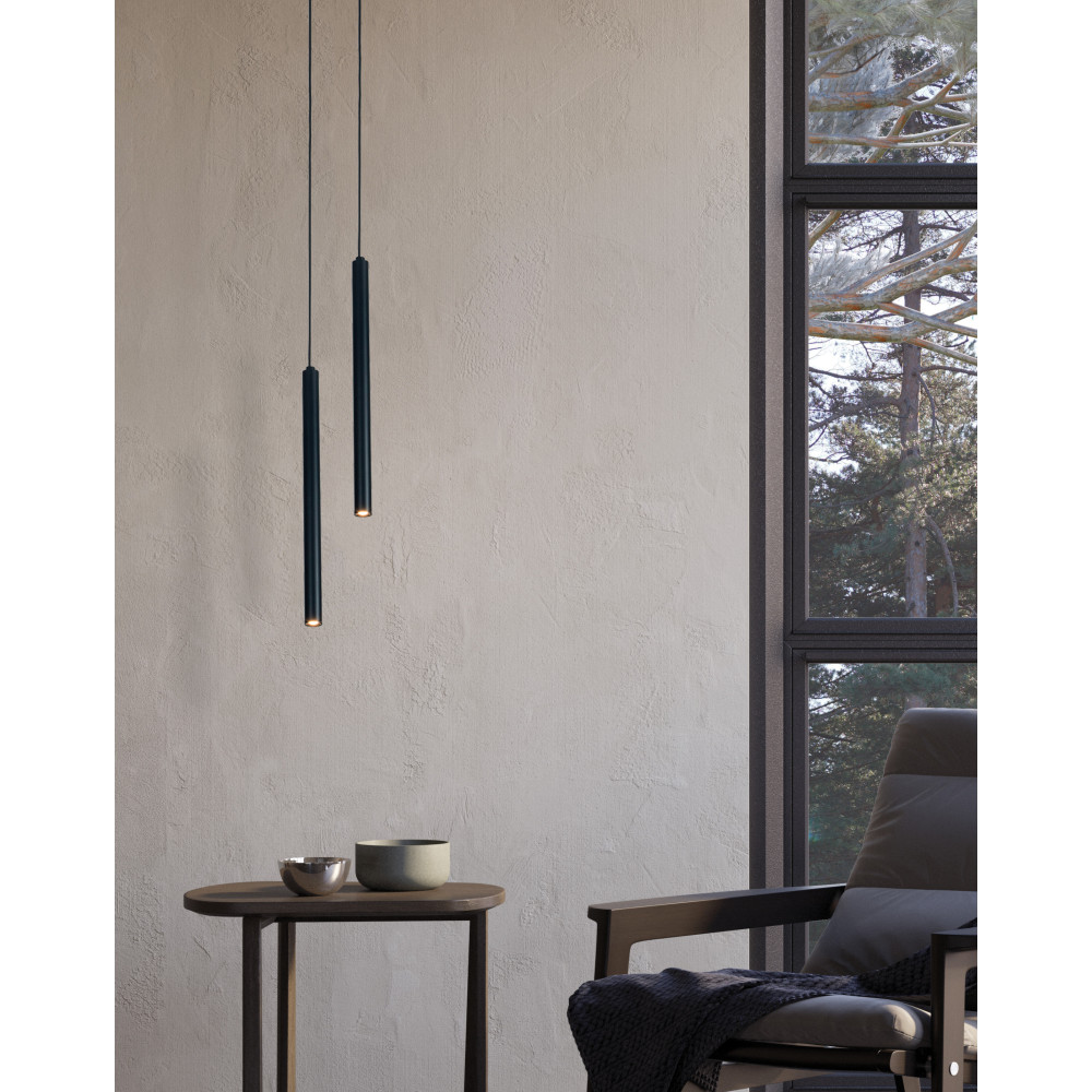 Pendant Light ZAMBELIS D18 3W DESIGN Matte Black 17009