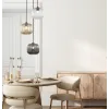 Pendelleuchte ZAMBELIS D400 3xE27 DESIGN Champagner und Messing Ohne Lichtquelle 22073