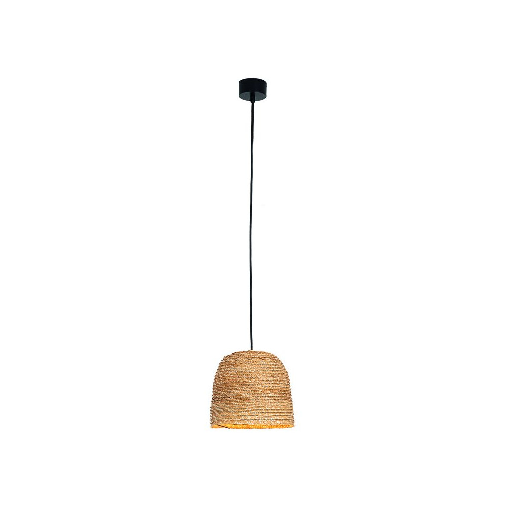 Suspension ZAMBELIS D220 H200 E27 DESIGN Noir Sablé et Blé Sans Source 22166 FS