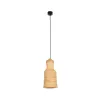Pendelleuchte ZAMBELIS D220 H450 E27 DESIGN Schwarz Sandgestrahlt und Weizen Ohne Leuchtmittel 22168 FS