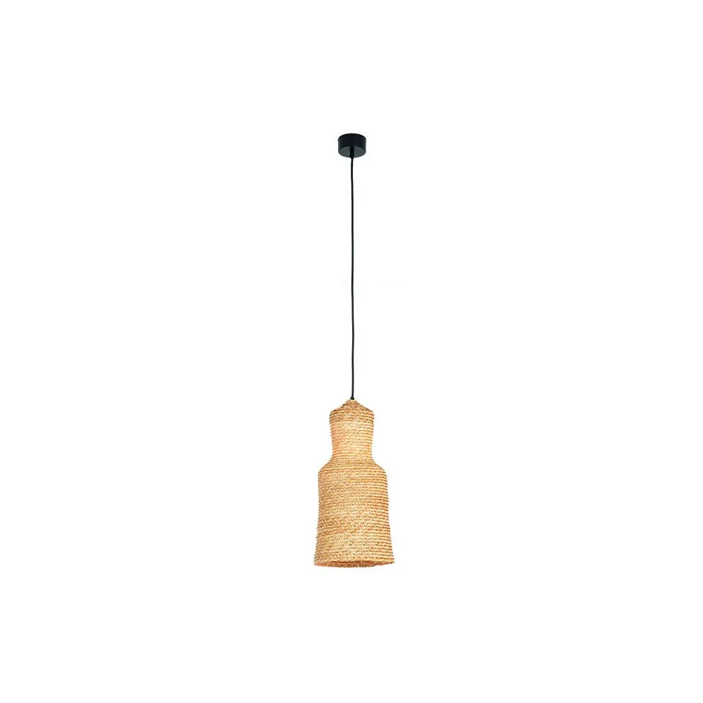 Pendelleuchte ZAMBELIS D220 H450 E27 DESIGN Schwarz Sandgestrahlt und Weizen Ohne Leuchtmittel 22168 FS