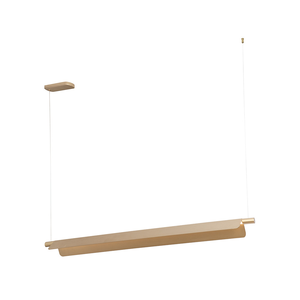 Suspension ZAMBELIS Tactile 22W CCT Dimmable DESIGN Or Brossé 25191 FS