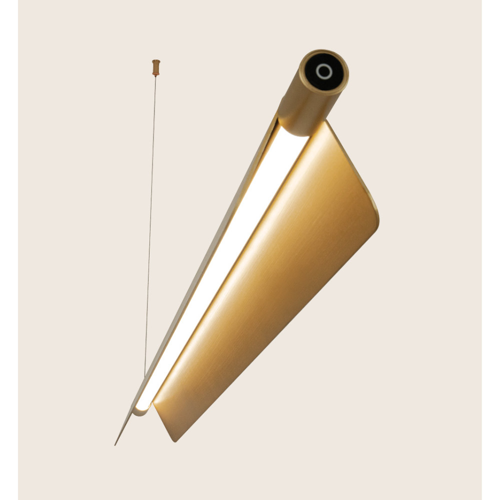 Pendelleuchte ZAMBELIS Touch 22W CCT Dimmbar DESIGN Gebürstetes Gold 25191 FS