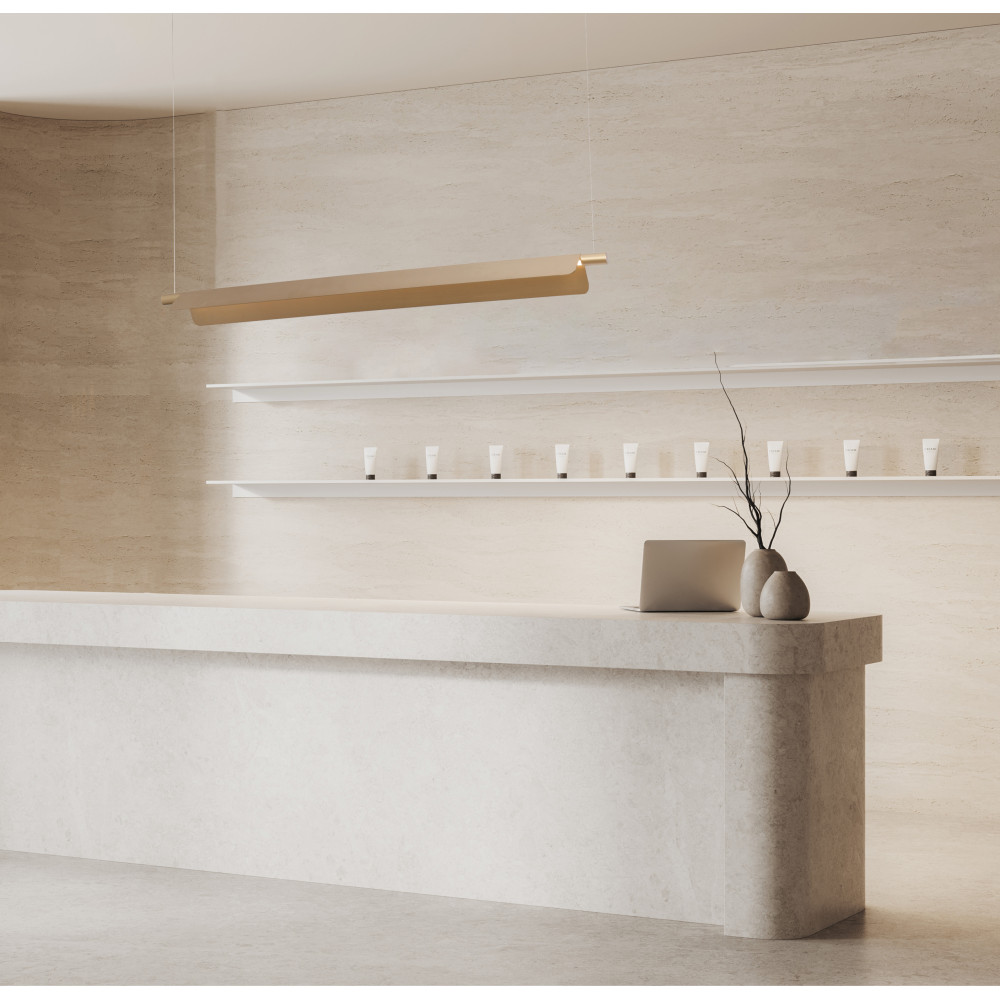 Pendelleuchte ZAMBELIS Touch 22W CCT Dimmbar DESIGN Gebürstetes Gold 25191 FS