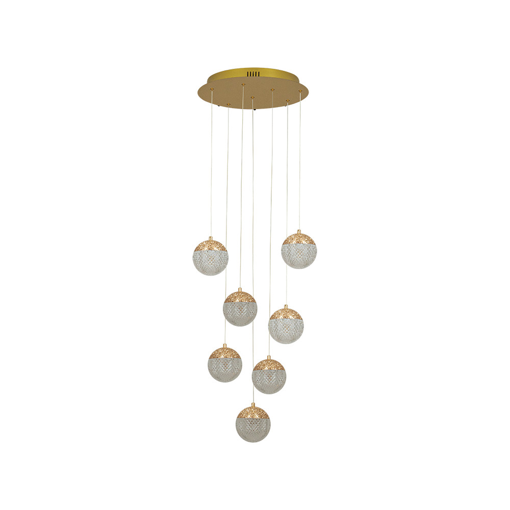 Hanglamp ZAMBELIS D430 52W Dimbaar DESIGN Matgoud 25325