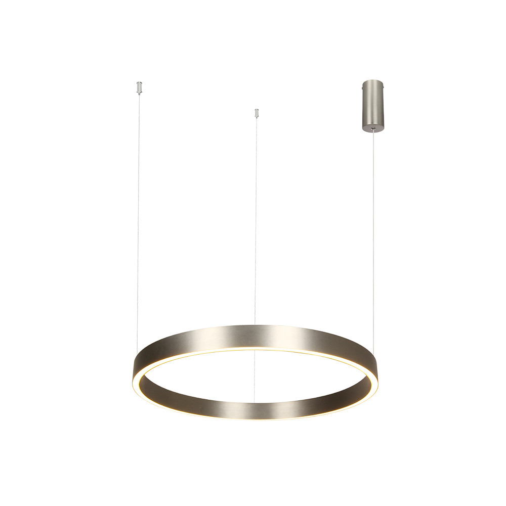 Hanglamp ZAMBELIS D600 59W Dimbaar Direct/Indirect DESIGN Geborsteld Nikkel 25366 FS