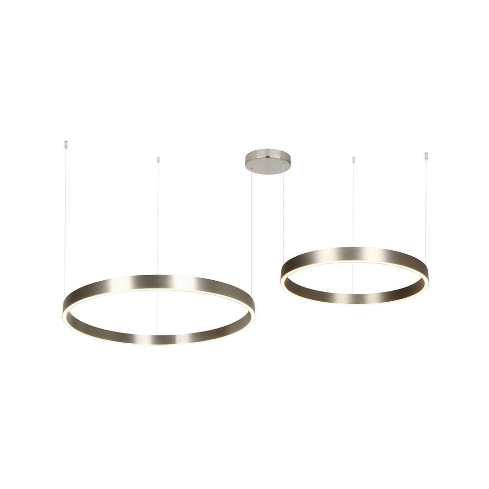Suspension ZAMBELIS D800 + D600 118W Dimmable Direct/Indirect DESIGN Nickel Brossé 25373 FS