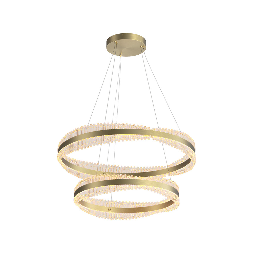Hanglamp ZAMBELIS D800 118W Dimbaar DESIGN Geborsteld Goud 25413 FS