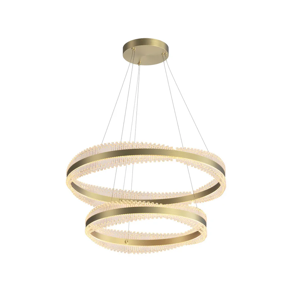 Pendelleuchte ZAMBELIS D800 118W Dimmbar DESIGN Gebürstetes Gold 25413 FS