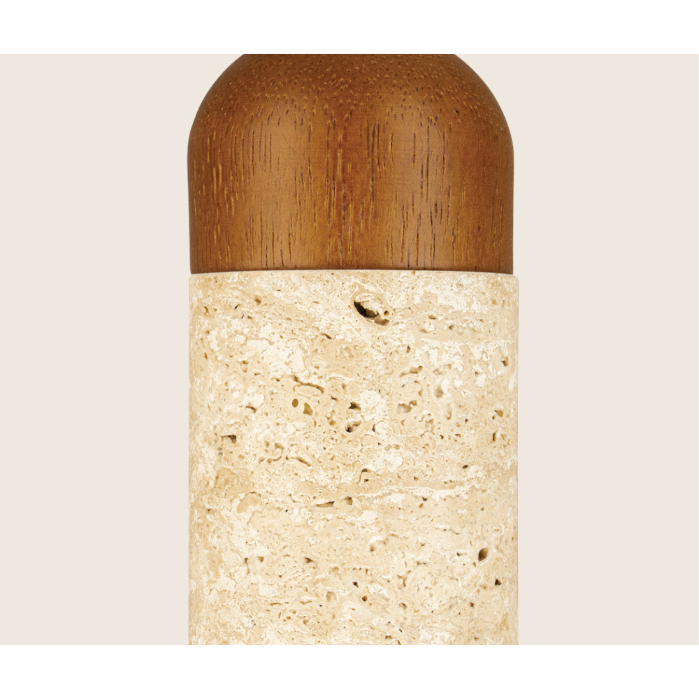 Suspension ZAMBELIS D67 GU10 DESIGN Pierre Naturelle et Bois Sans Source 25417