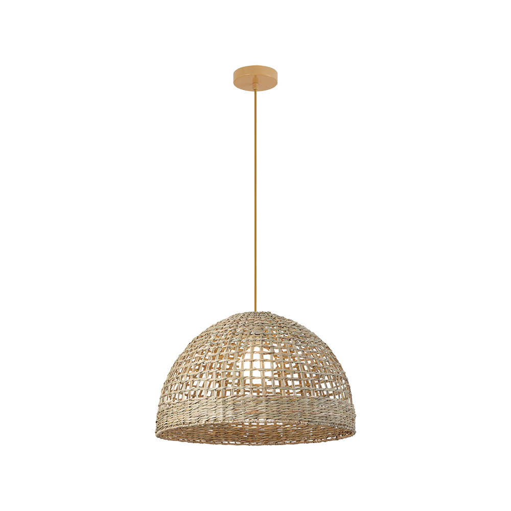 Pendant Light ZAMBELIS D500 E27 DESIGN Beige Seaweed Without Source 25443 FS