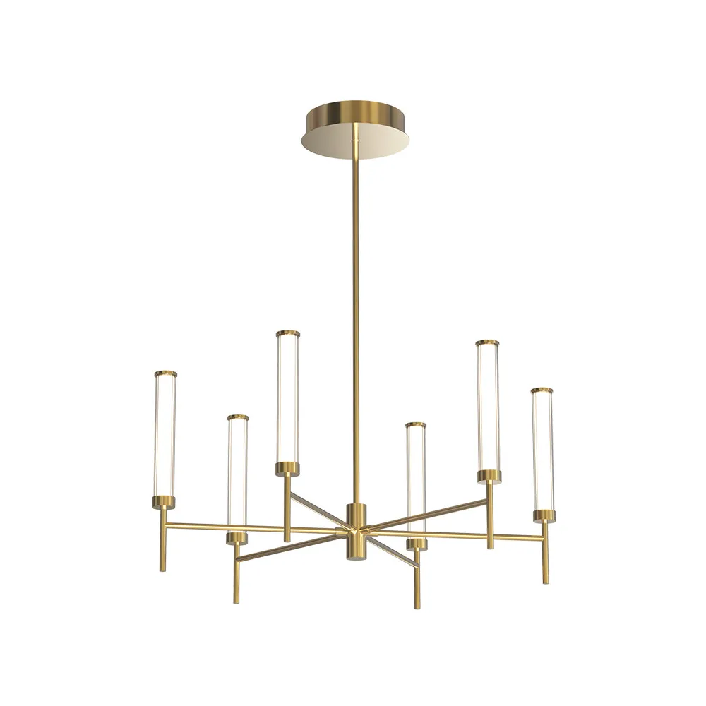 Pendelleuchte ZAMBELIS D805 46W Dimmbar DESIGN Gebürstetes Gold 25449