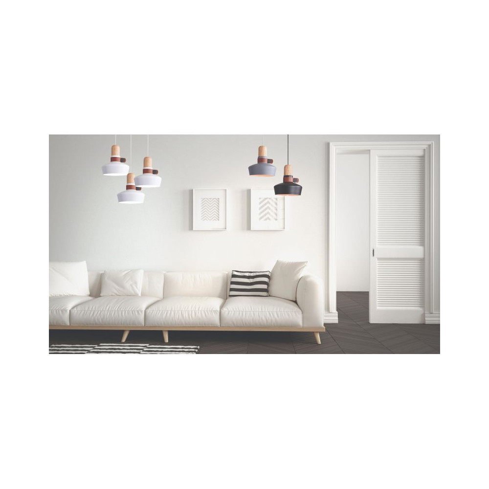 Suspension ZAMBELIS D200 E27 DESIGN Blanc Mat Sans Source 1992