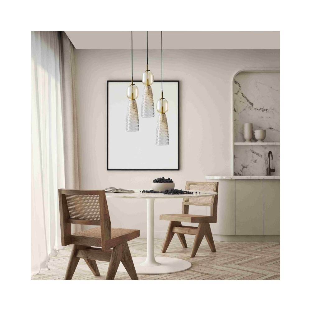 Pendelleuchte ZAMBELIS D110 E14 DESIGN Gold Ohne Leuchtmittel 23008 FS