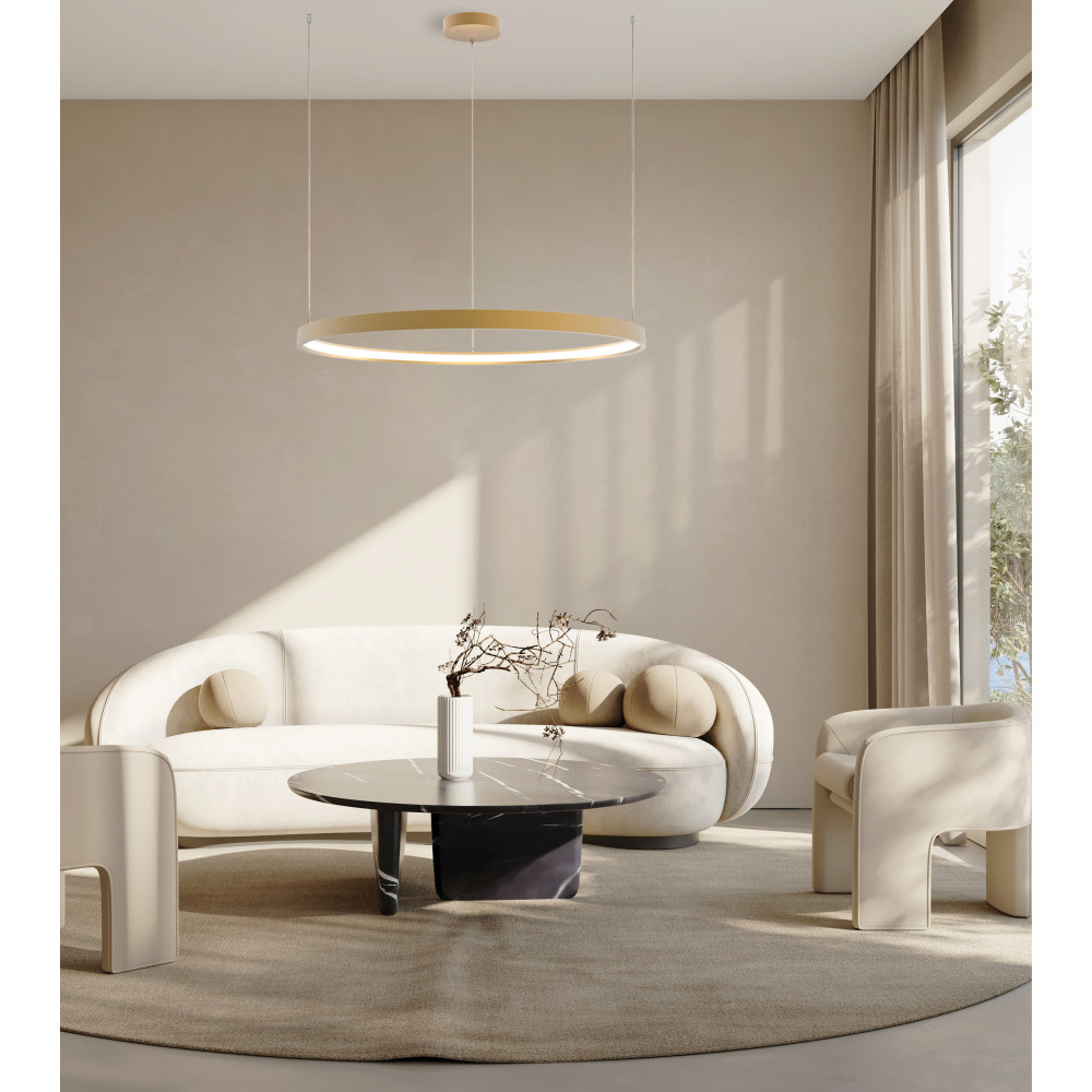 Pendelleuchte ZAMBELIS D900 45W Dimmbar DESIGN Mattgold 23034