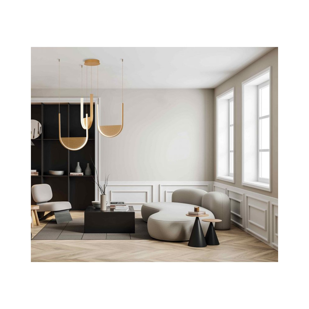 Hanglamp ZAMBELIS 54W Dimbaar DESIGN Mat Goud 23169 FS