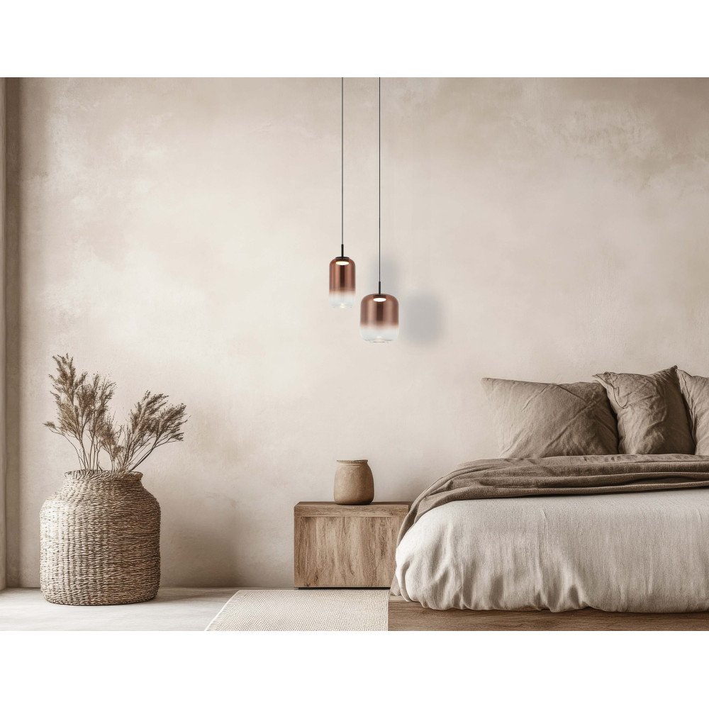 Hanglamp ZAMBELIS D150 12W DESIGN Koperkleurig 23219