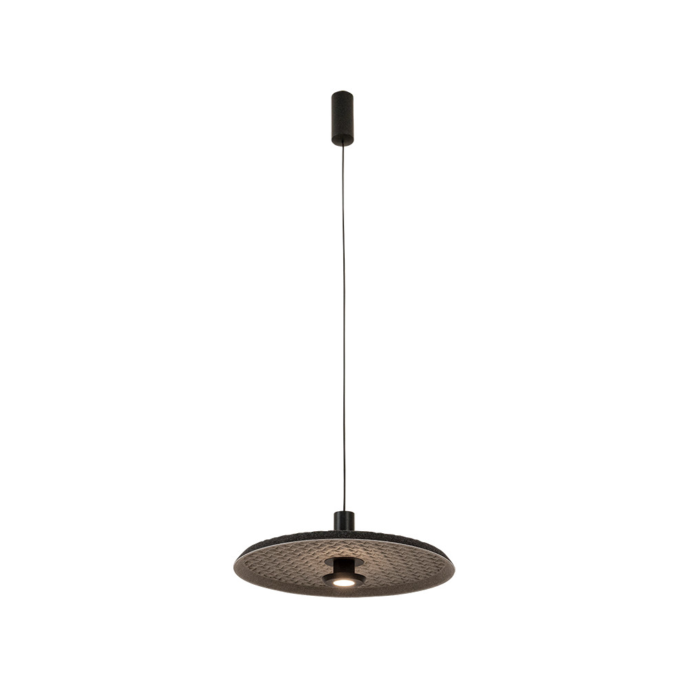 Akustik-Hängeleuchte ZAMBELIS D450 13W DESIGN Schwarz und Grau 25176
